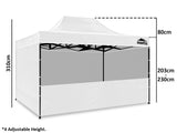 Gazebo Silver coated roof 3x4.5M White