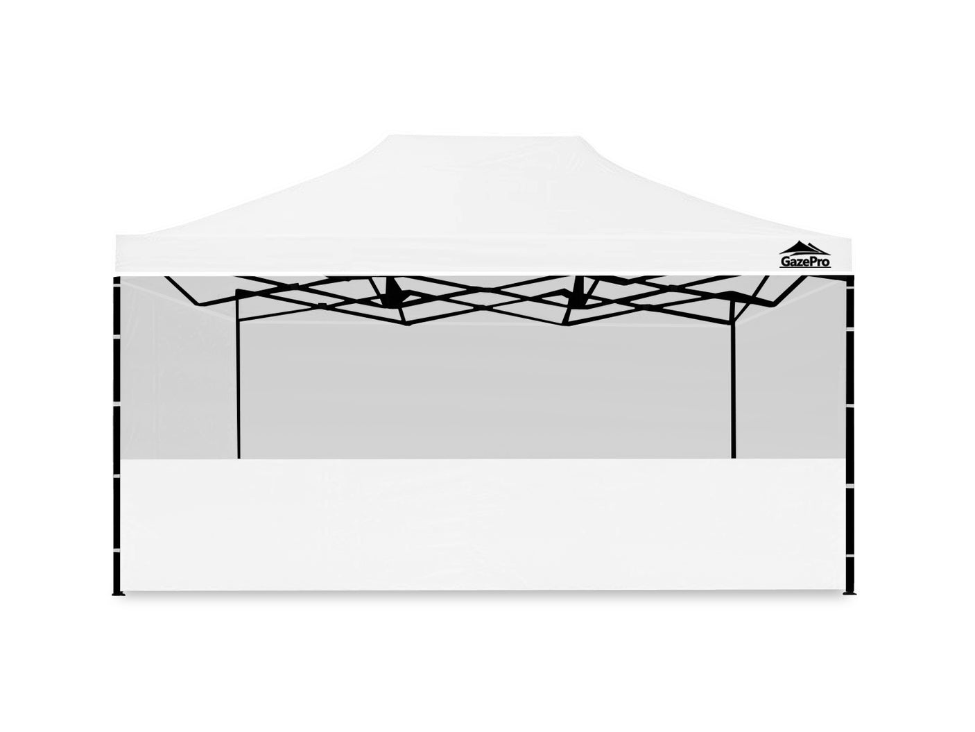 Gazebo Silver coated roof 3x4.5M White