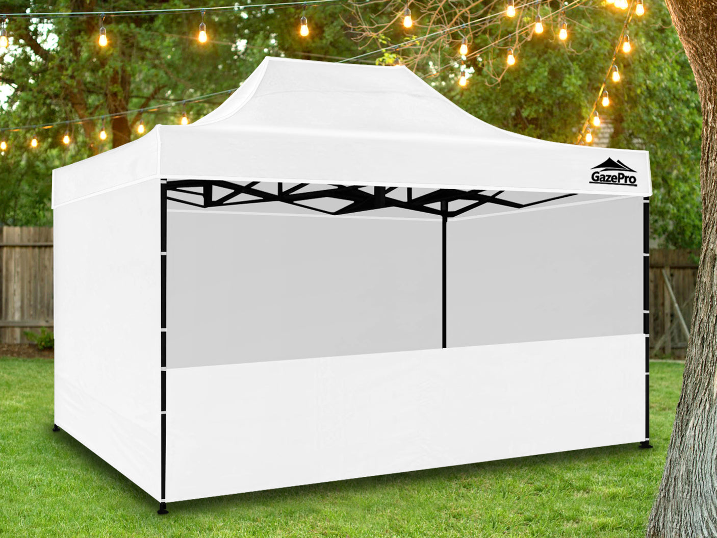 Gazebo Silver coated roof 3x4.5M White
