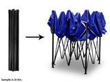 Gazebo with Silver-Coated Roof 3m x 6m - Blue