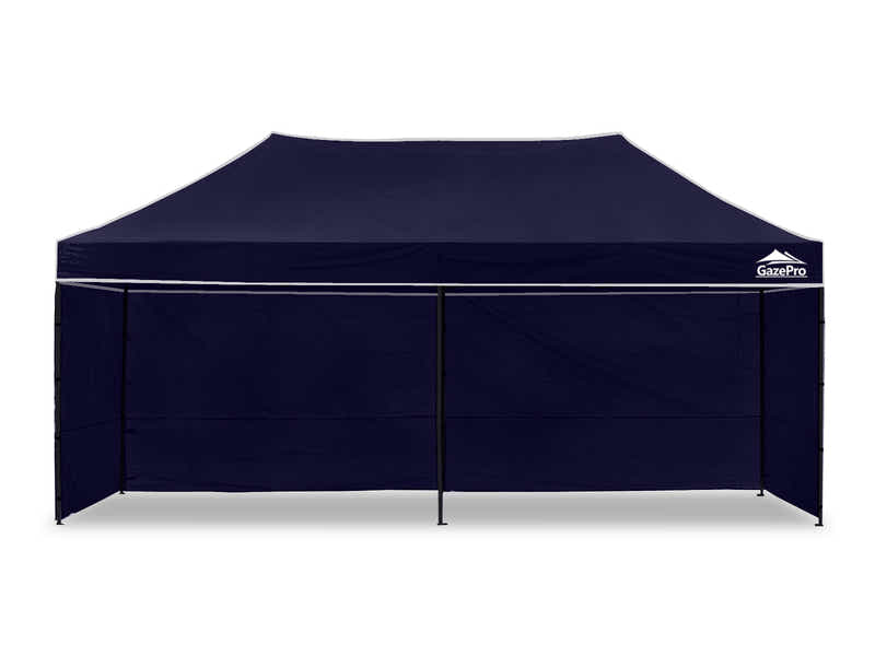 DS Gazebo with Silver-Coated Roof 3m x 6m - Navy