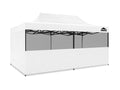 Gazebo with Silver-Coated Roof 3m x 6m - White