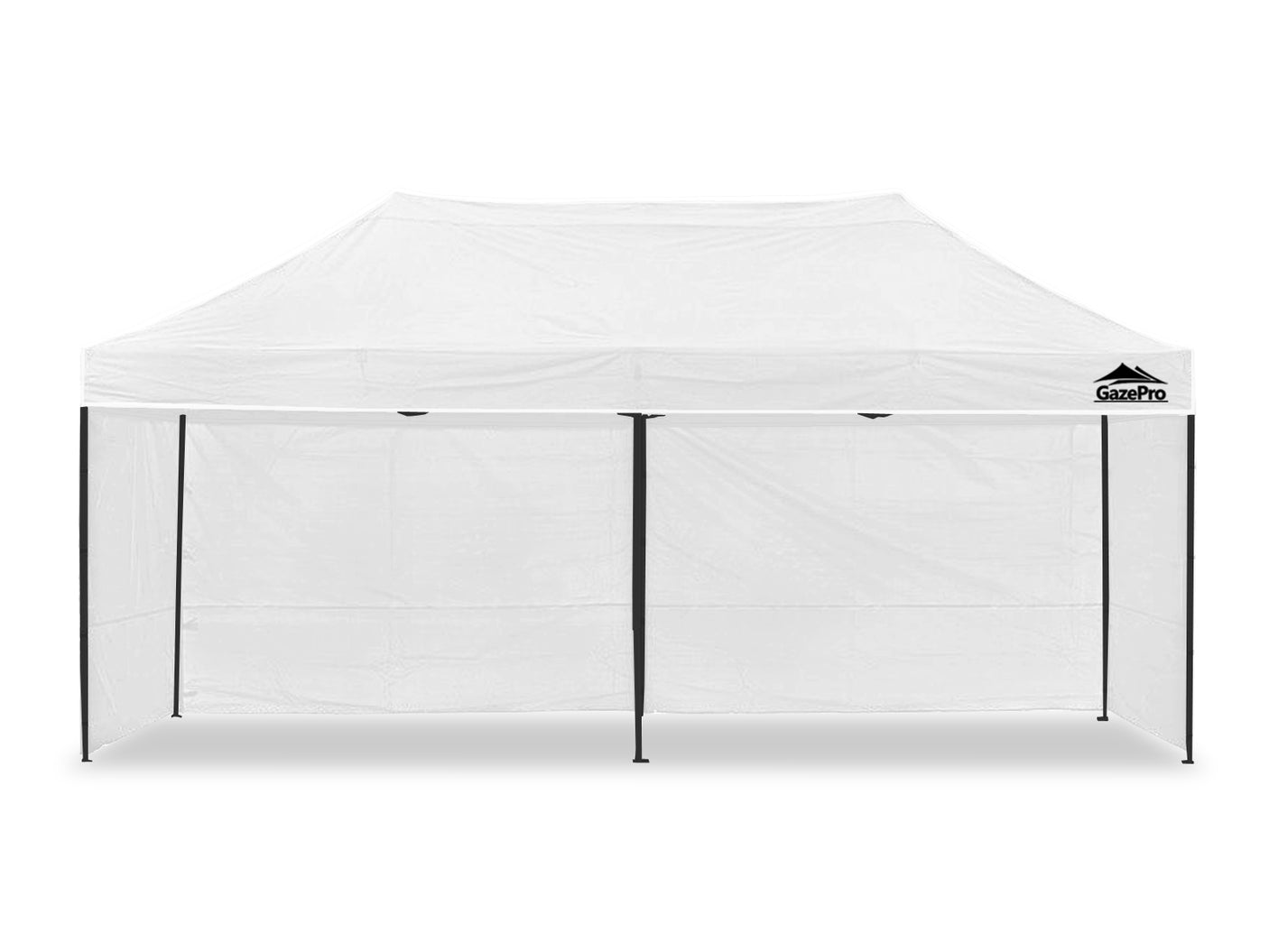 Gazebo Silver coated roof 3x6m White