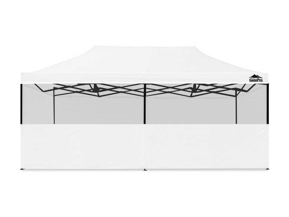 Gazebo with Silver-Coated Roof 3m x 6m - White
