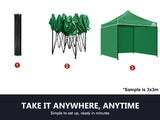 Gazebo Silver coated roof 3x3m Green