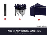 Gazebo Silver coated roof 3x4.5M Navy