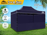 Gazebo Silver coated roof 3x4.5M Navy