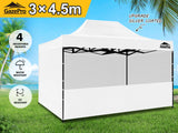 Gazebo Silver coated roof 3x4.5M White