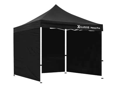 Xclusive Gazebo HEX with Wheel Bag 3m x 3m - Black