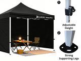 Gazebo D HEX 3x3m set BLACK with bonus wheel bag