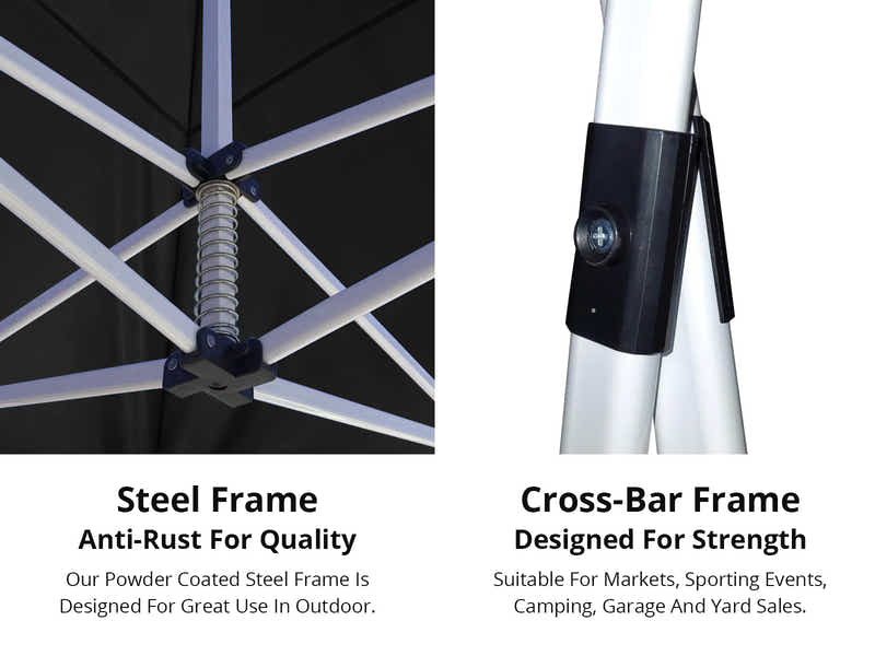 T Xclusive Gazebo D HEX 3x3m BLACK