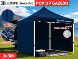 Xclusive Gazebo D HEX 3x3m NAVY