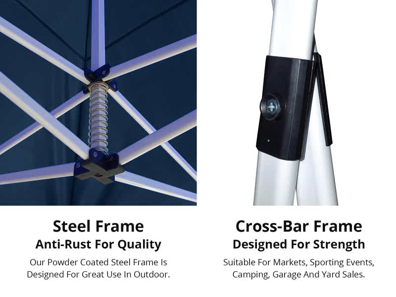 Gazebo D HEX 3x3m set NAVY with bonus wheel bag