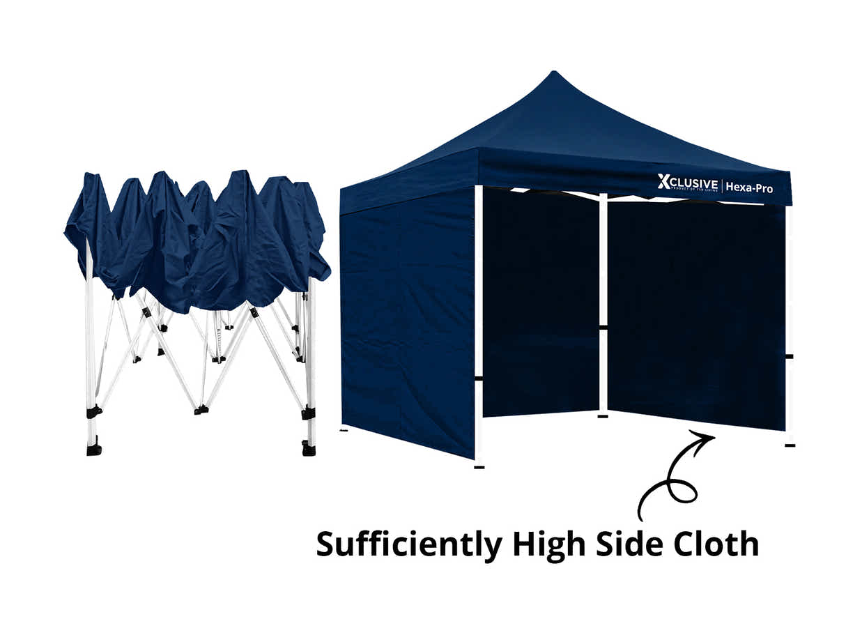 Xclusive Gazebo HEX with Wheel Bag 3m x 3m - Navy