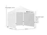 Xclusive Gazebo D HEX 3x3m WHITE
