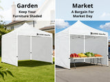 Gazebo D HEX 3x3m set WHITE with bonus wheel bag