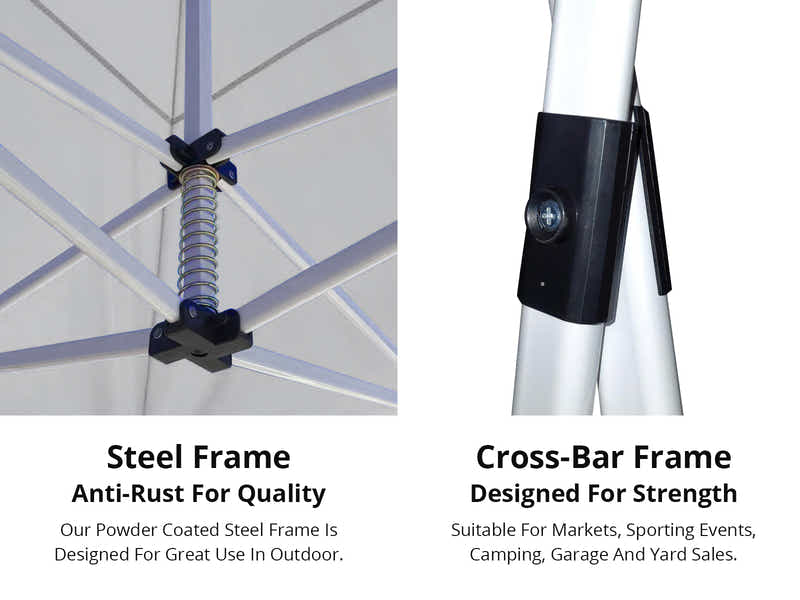 Gazebo D HEX 3x3m set WHITE with bonus wheel bag