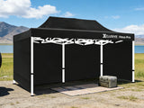 Gazebo D HEX 3x6m set BLACK with bonus wheel bag