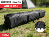 Xclusive Gazebo D Wheel bag HEX 3x6m