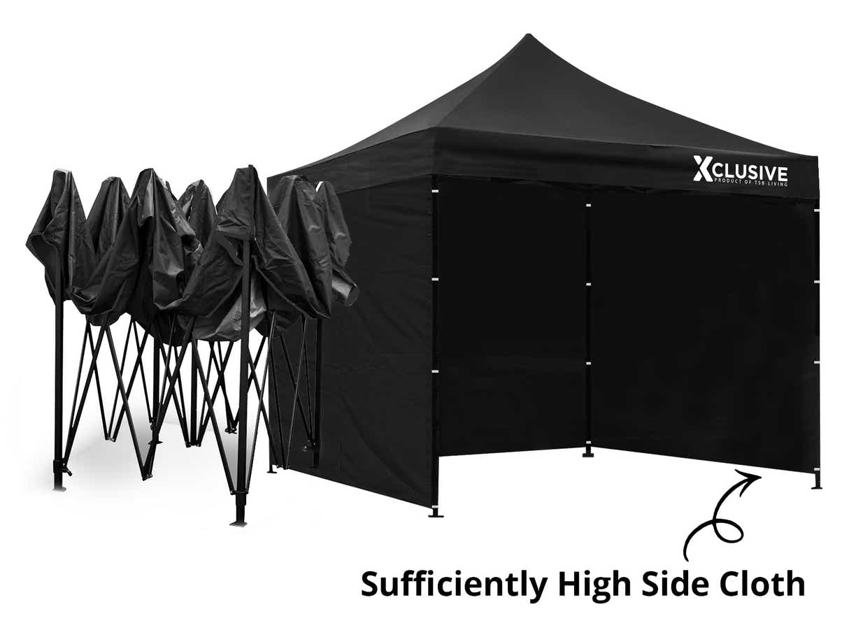 DS Xclusive Gazebo with Carry Bag 3m x 3m - Black