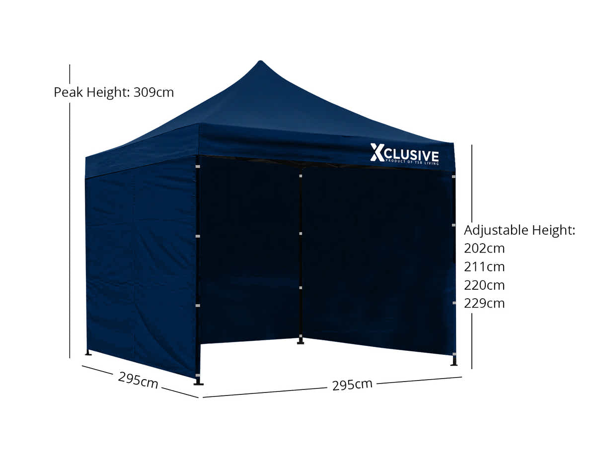 Xclusive Gazebo with Carry Bag 3m x 3m - Navy