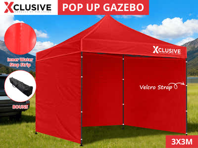 DS Gazebo D Exclusive 3x3m RED