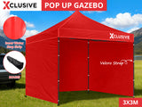 DS Gazebo D Exclusive 3x3m RED
