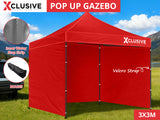 Xclusive Gazebo D Exclusive 3x3m RED