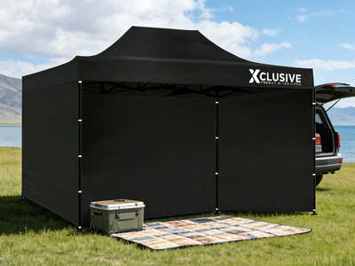 Xclusive Gazebo with Carry Bag 3m x 4.5m - Black