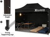 Xclusive Gazebo D 3x4.5m BLACK