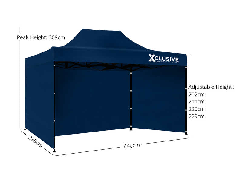 Xclusive Gazebo D 3x4.5m NAVY