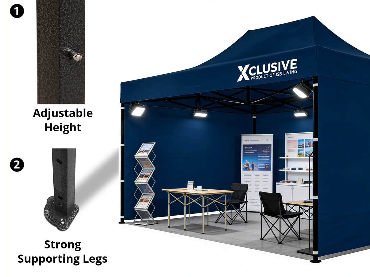 DS Xclusive Gazebo D 3x4.5m NAVY with bonus carry bag