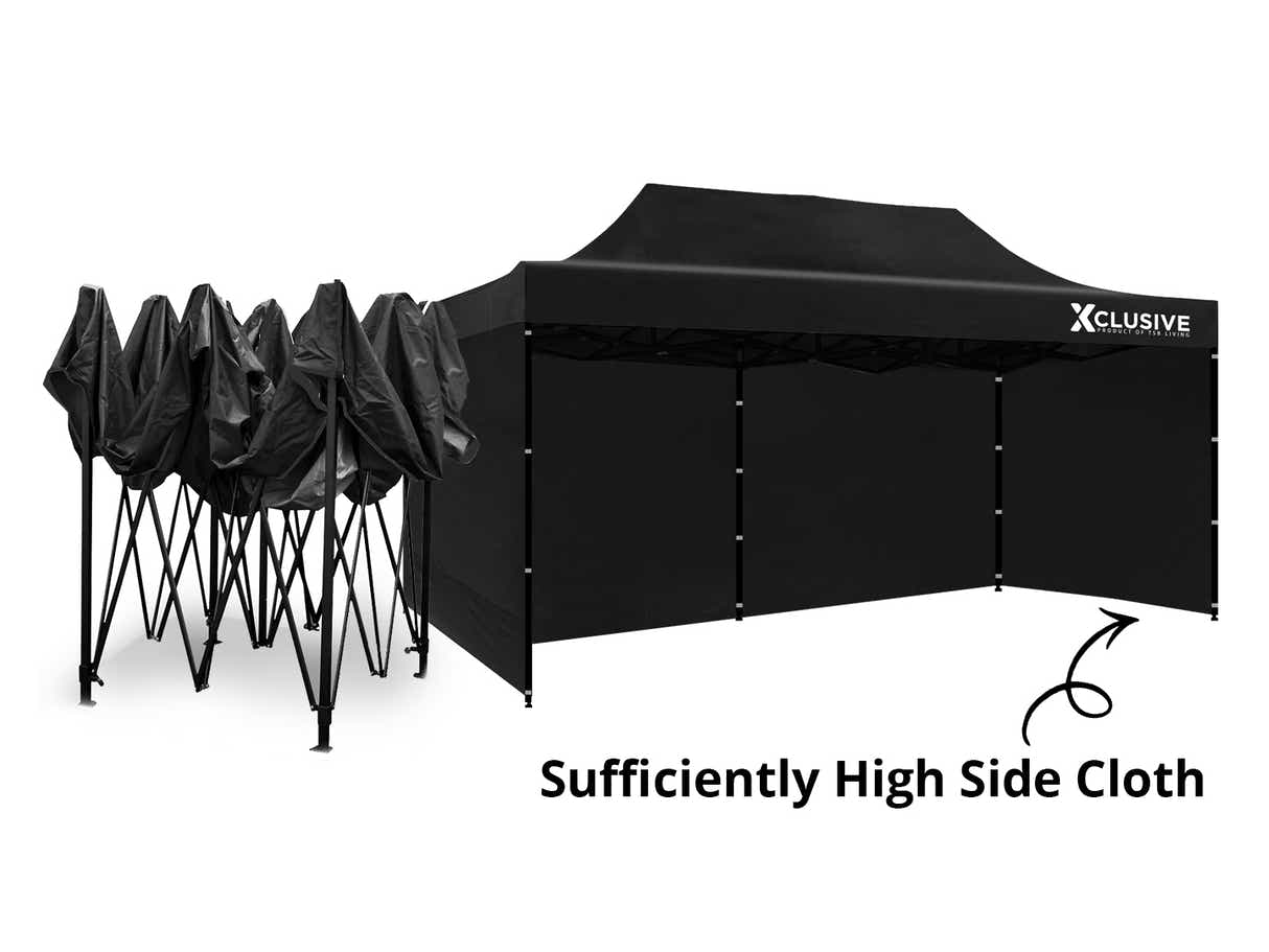 DS Xclusive Gazebo with Carry Bag 3m x 6m - Black