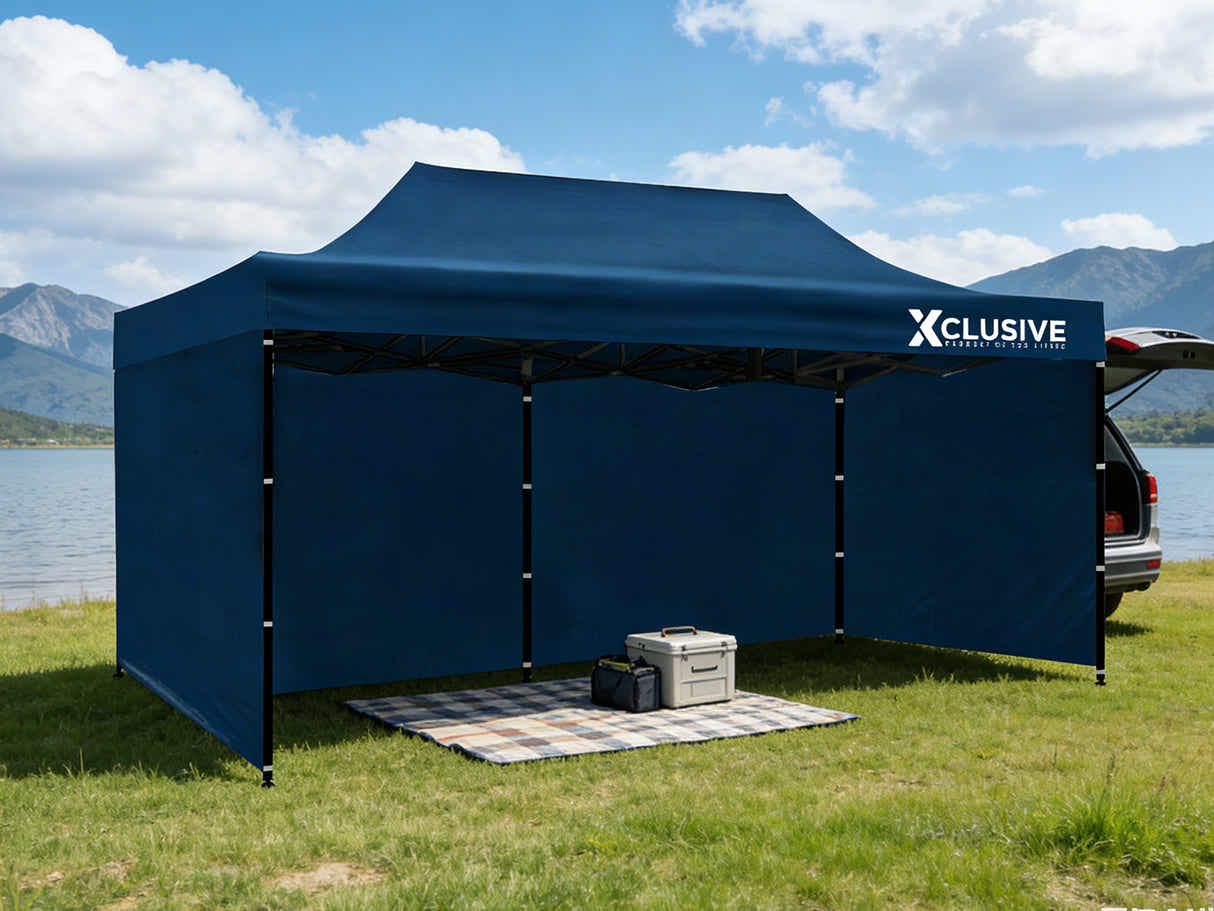 DS Xclusive Gazebo D 3x6m Navy with bonus carry bag