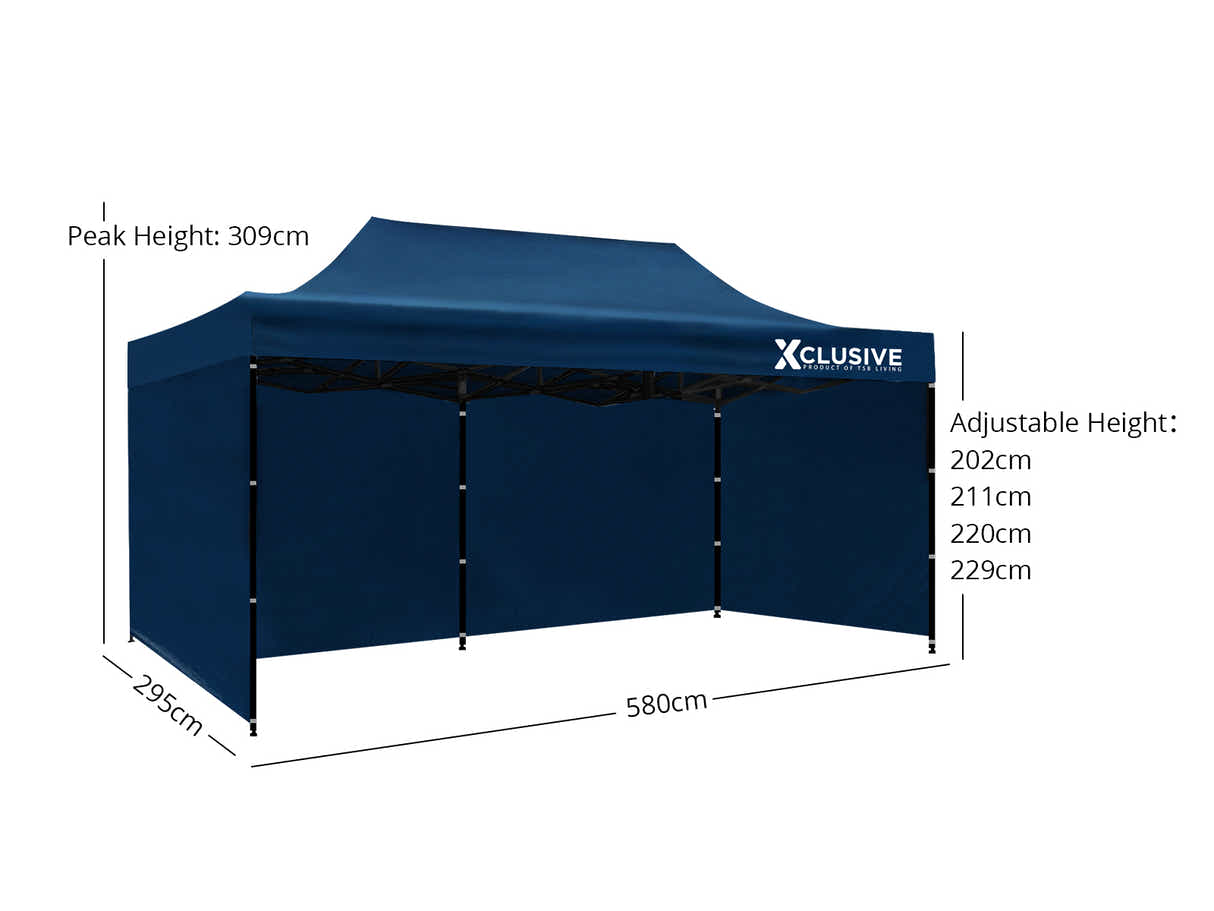 DS Xclusive Gazebo D 3x6m Navy with bonus carry bag