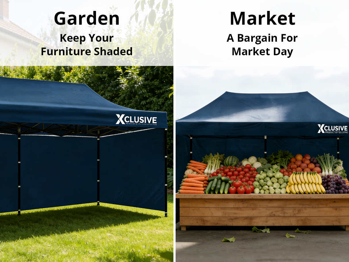 DS Xclusive Gazebo D 3x6m Navy with bonus carry bag