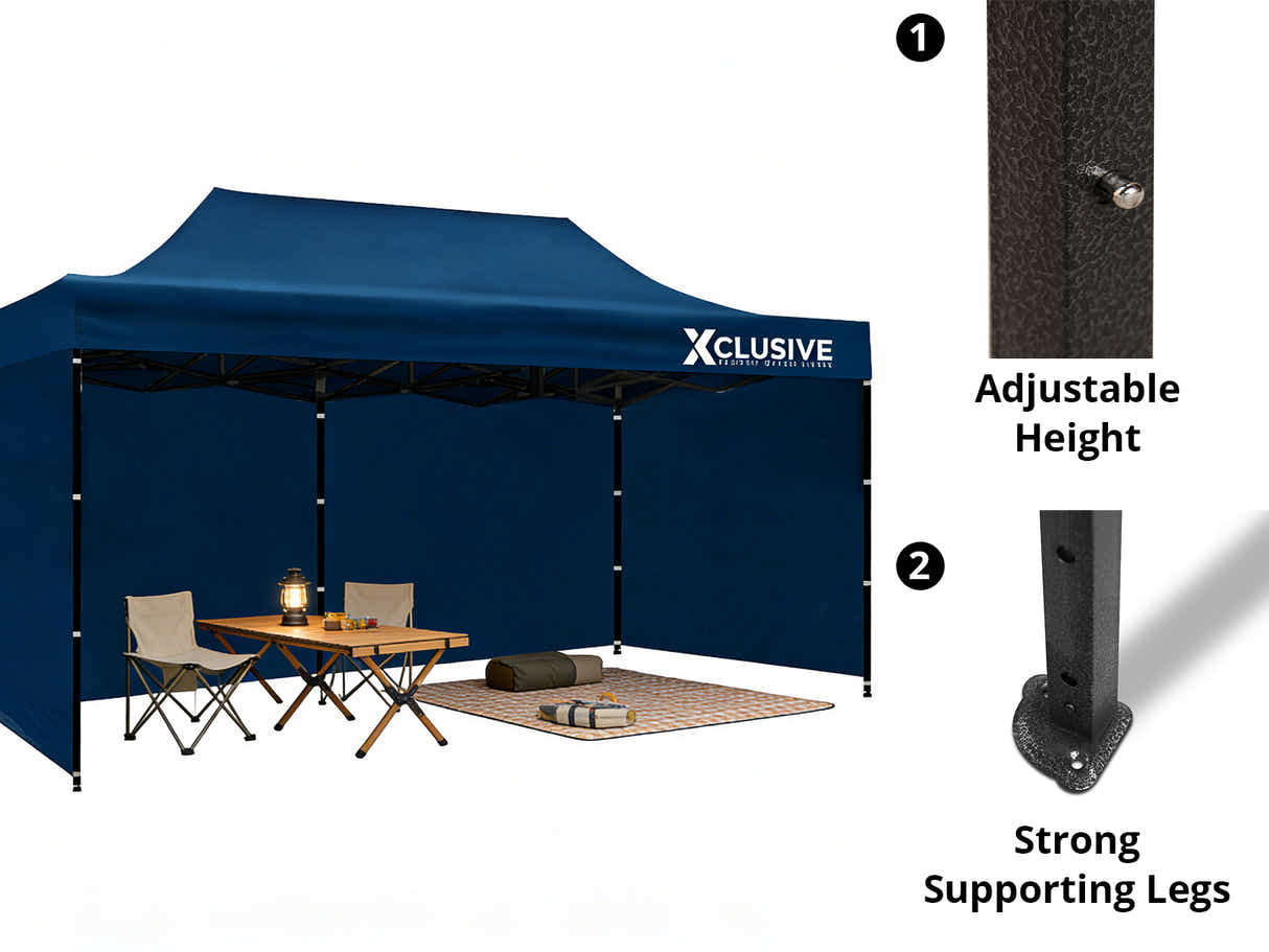 DS Xclusive Gazebo D 3x6m Navy with bonus carry bag