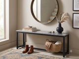 DS Grey Marble Look Dining Bench - 140 cm