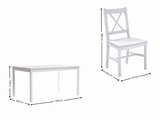 Ajax 5-Piece Dining Set - White