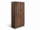 Clevedon 2-Door Shoe Storage Cabinet - Walnut
