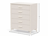Delani 4-Drawer Tallboy - Cream