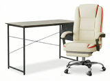 Koa Desk With Storage Bag & Siena Executive Office Chair PU Beige