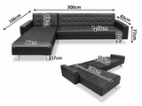 Klika PU Leather Sofa Bed - Black