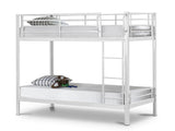 DS Easy Fix White Metal Bunk with Bonnell Mattress Combo