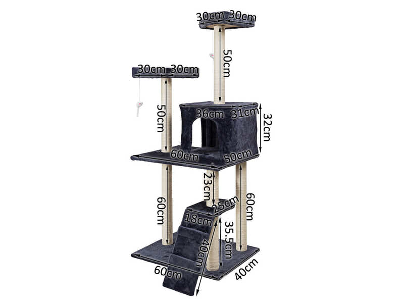 Cat Tree Grey - 150 cm