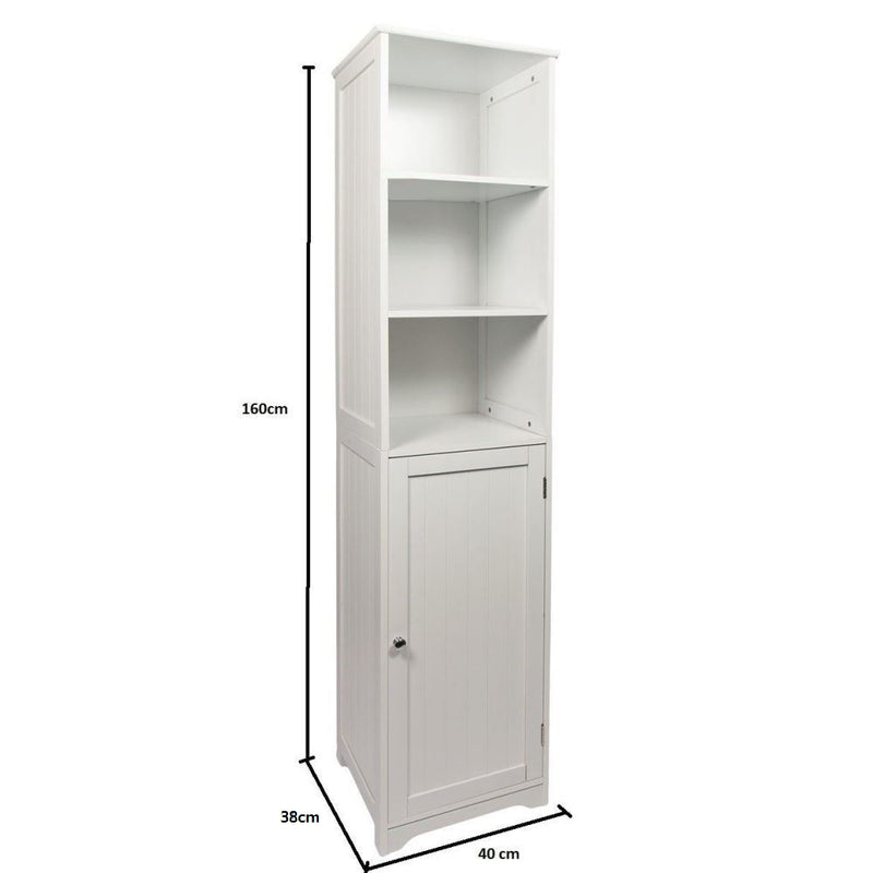 Bathroom Tower Cabinet - White