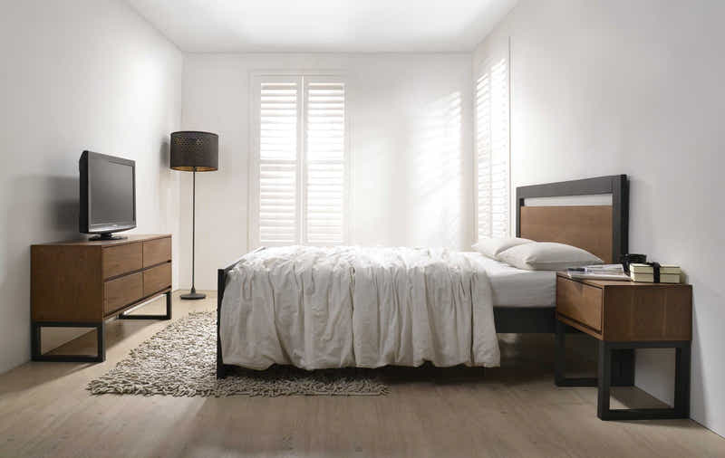 Alexis King Bed Frame -Walnut