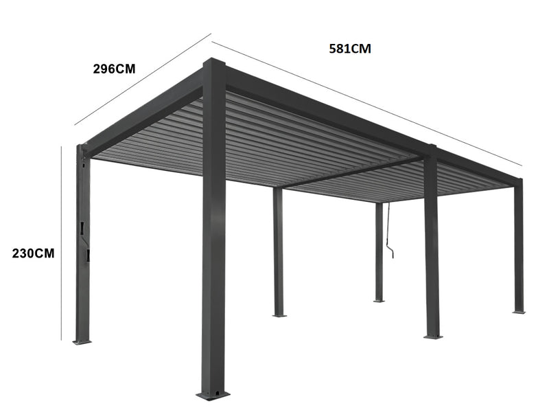 Louvre Roof Pergola 3x6M
