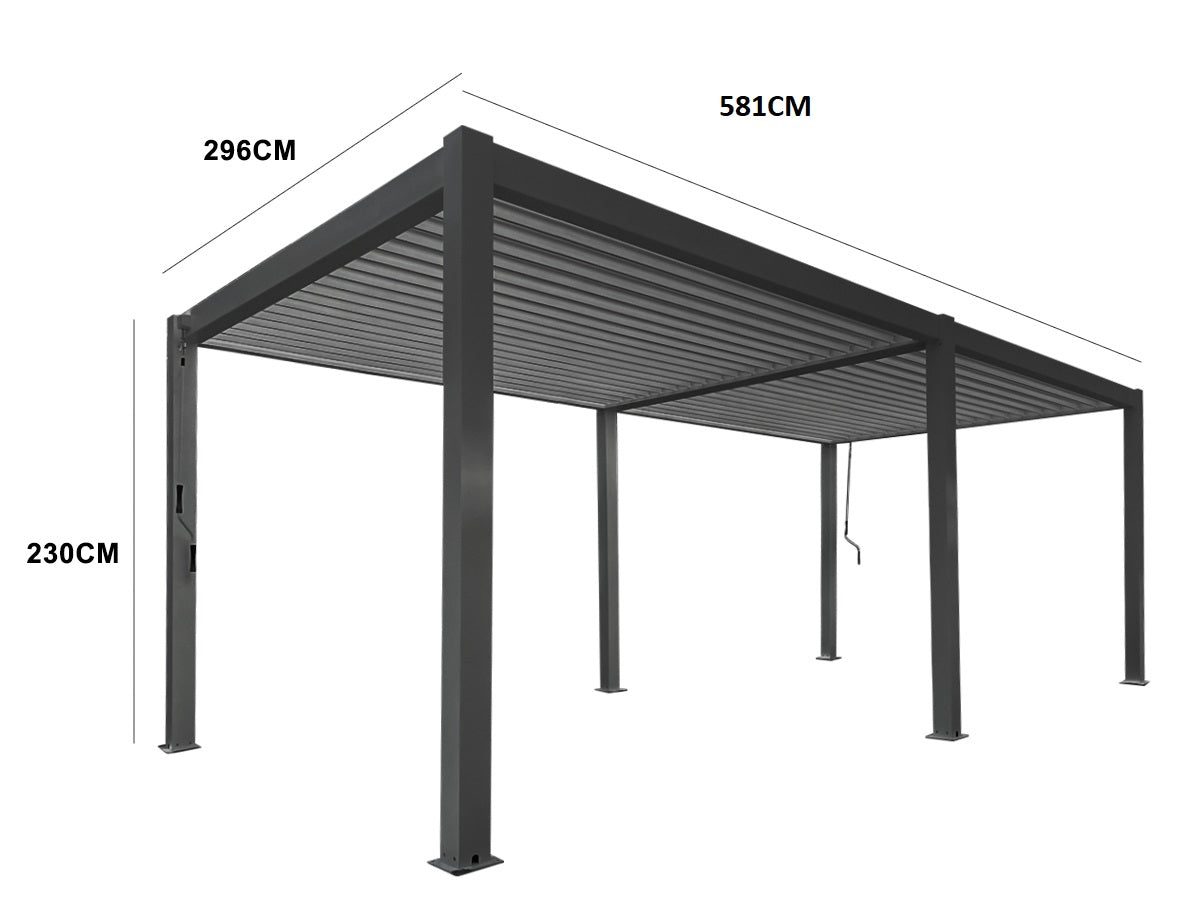 Louvre Roof Pergola 3x6M