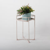 DS BS Modern Loft Metal Side Table Flower Stand Square-Pink